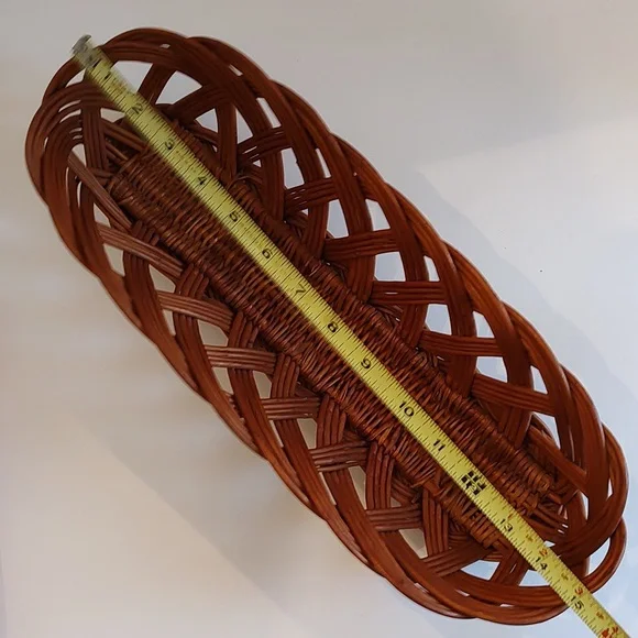 Wicker bread baguette basket French serving vtg willow - Picture 12 of 12